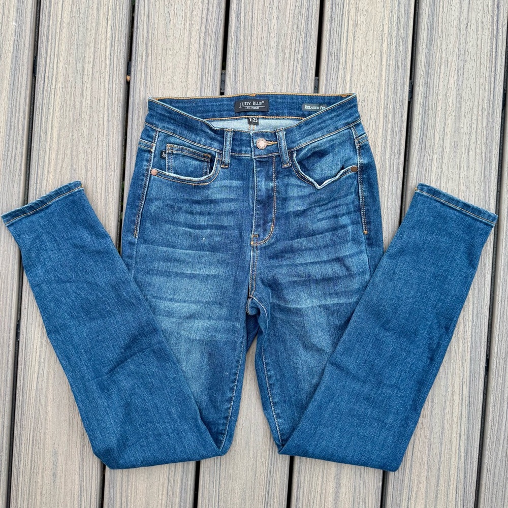 Judy Blue Junior Size 7/25 Skinny Relaxed Fit High Rise Jeans
